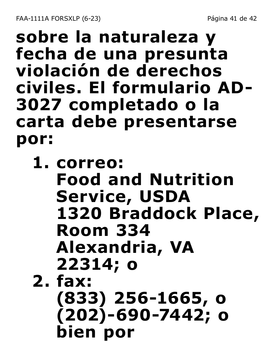 Formulario FAA-1111A-SXLP Formulario Para Verificar La Declaracion Del Participante (Letra Extra Grande) - Arizona (Spanish), Page 41