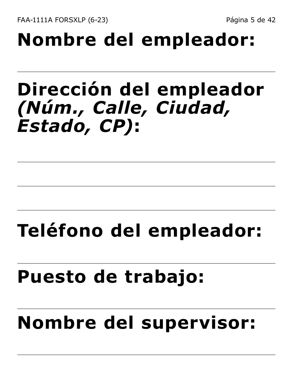 Formulario FAA-1111A-SXLP Formulario Para Verificar La Declaracion Del Participante (Letra Extra Grande) - Arizona (Spanish), Page 5