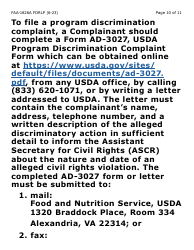 Form FAA-1826A-LP Nutrition Assistance (Na) Authorized Representative Request (Large Print) - Arizona, Page 10