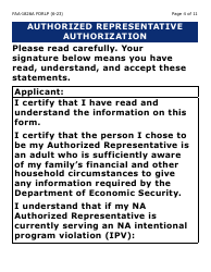 Form FAA-1826A-LP Nutrition Assistance (Na) Authorized Representative Request (Large Print) - Arizona, Page 4