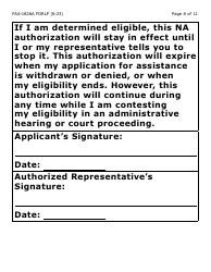 Form FAA-1826A-LP Nutrition Assistance (Na) Authorized Representative Request (Large Print) - Arizona, Page 8