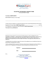 Document preview: Voluntary Withdrawal Request Form - Housing Related Charge - Illinois