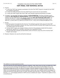 Form FAA-1459A Hopi Tribal TANF Referral Notice - Arizona, Page 2