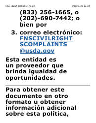 Formulario FAA-1826A-SXLP Solicitud De Representante Autorizado(A) Para Asistencia Nutricional (Na) (Letra Extra Grande) - Arizona (Spanish), Page 23
