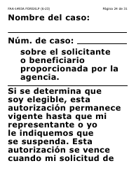 Formulario FAA-1493A-SXLP Solicitud De Representante Autorizado(A) (Letra Extra Grande) - Arizona (Spanish), Page 24