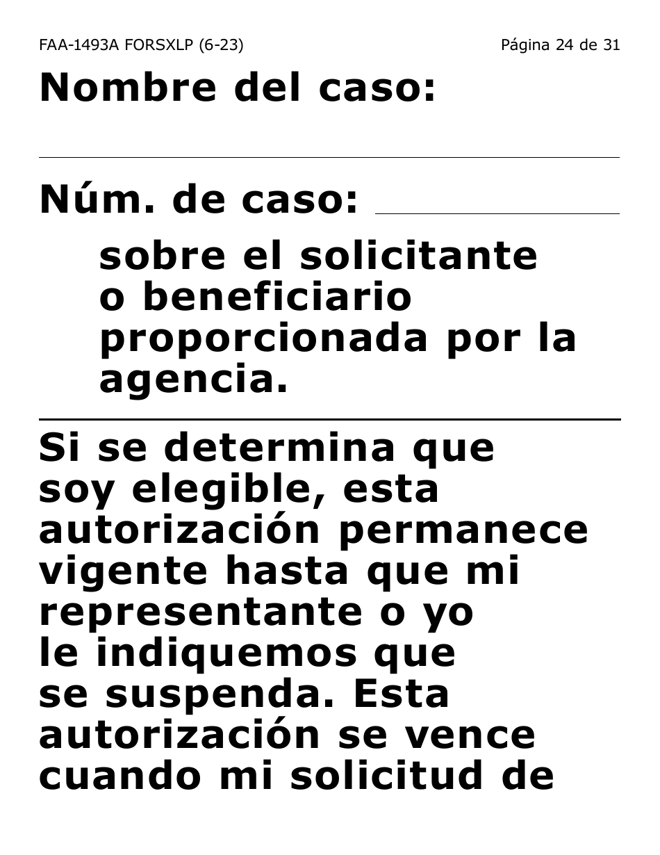 Formulario FAA-1493A-SXLP Solicitud De Representante Autorizado(A) (Letra Extra Grande) - Arizona (Spanish), Page 24