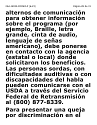 Formulario FAA-1493A-SXLP Solicitud De Representante Autorizado(A) (Letra Extra Grande) - Arizona (Spanish), Page 28