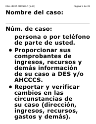 Formulario FAA-1493A-SXLP Solicitud De Representante Autorizado(A) (Letra Extra Grande) - Arizona (Spanish), Page 5
