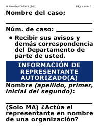 Formulario FAA-1493A-SXLP Solicitud De Representante Autorizado(A) (Letra Extra Grande) - Arizona (Spanish), Page 6