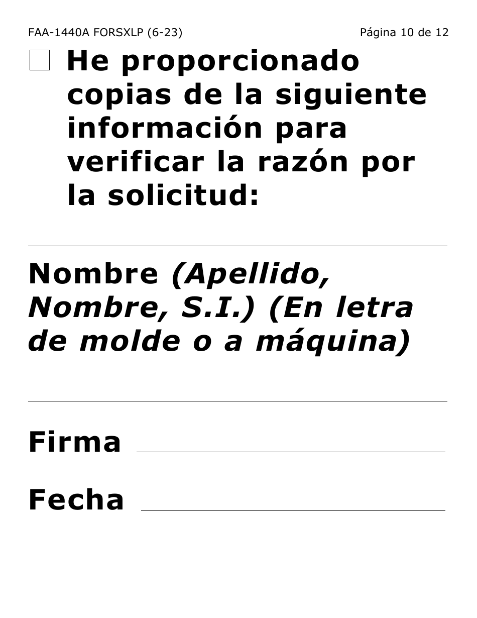 Form FAA-1440A-SXLP Solicitud De Extension Del Limite De Beneficios De Asistencia En Efectivo (Letra Extra Grande) - Arizona, Page 10