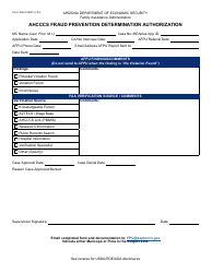 Document preview: Form FAA-1182A Ahcccs Fraud Prevention Determination Authorization - Arizona