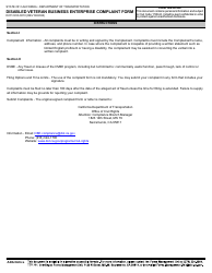 Form DOT OCR-0010 Disabled Veteran Business Enterprise Complaint Form - California, Page 3