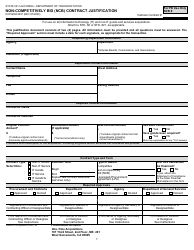 Form DOT ADM-3007 Non-competitively Bid (Ncb) Contract Justification - California