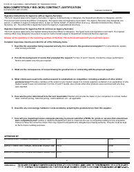 Form DOT ADM-3007 Non-competitively Bid (Ncb) Contract Justification - California, Page 2