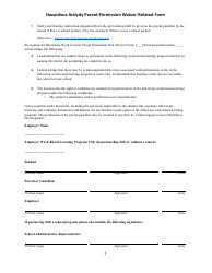 Hazardous Activity Parent Permission Waiver-Related Form - 16- and 17-year-Old Students - Iowa, Page 2