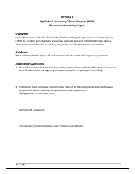 Agency/Program Application - Iowa High School Equivalency Diploma (Hsed) Alternative Pathways - Iowa, Page 11