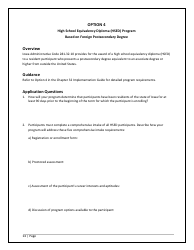 Agency/Program Application - Iowa High School Equivalency Diploma (Hsed) Alternative Pathways - Iowa, Page 14