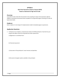 Agency/Program Application - Iowa High School Equivalency Diploma (Hsed) Alternative Pathways - Iowa, Page 7