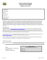Document preview: DNR Form 542-1251 National Pollutant Discharge Elimination System (Npdes) Application Fee Invoice - Iowa