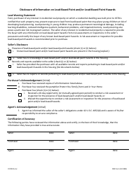 DNR Form 542-0886 Disclosure of Information on Lead-Based Paint and/or Lead-Based Paint Hazards - Iowa, Page 2