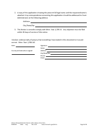 Form NAM104 Name Change Notice for Person With a Felony Conviction - Minnesota, Page 2