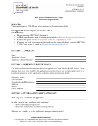 Reference Report Form - New Mexico