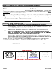 DNR Form 542-1456 Application for Free Annual Resident Disabled Fishing License for Persons 16+ Years of Age With Severe Mental or Physical Disabilities - Iowa, Page 2