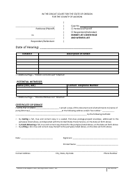 Remote Child Support Court Hearing Exhibit Packet - Jackson County, Oregon, Page 2
