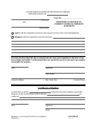 Document preview: Response to Motion to Correct Clerical Error in Judgment - Oregon