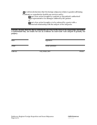Petition to Register Foreign Deposition Instrument and/or Issue Subpoenas - Oregon, Page 2