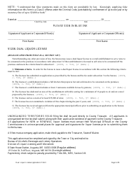 Dual Liquor License Application - Maine, Page 3