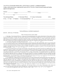 Dual Liquor License Application - Maine, Page 4