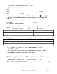Bottle Club Registration Application - Maine, Page 2