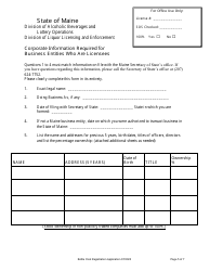 Bottle Club Registration Application - Maine, Page 5