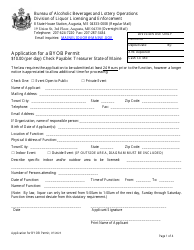 Application for a Byob Permit - Maine