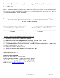 Application for Large Winery - Maine, Page 3