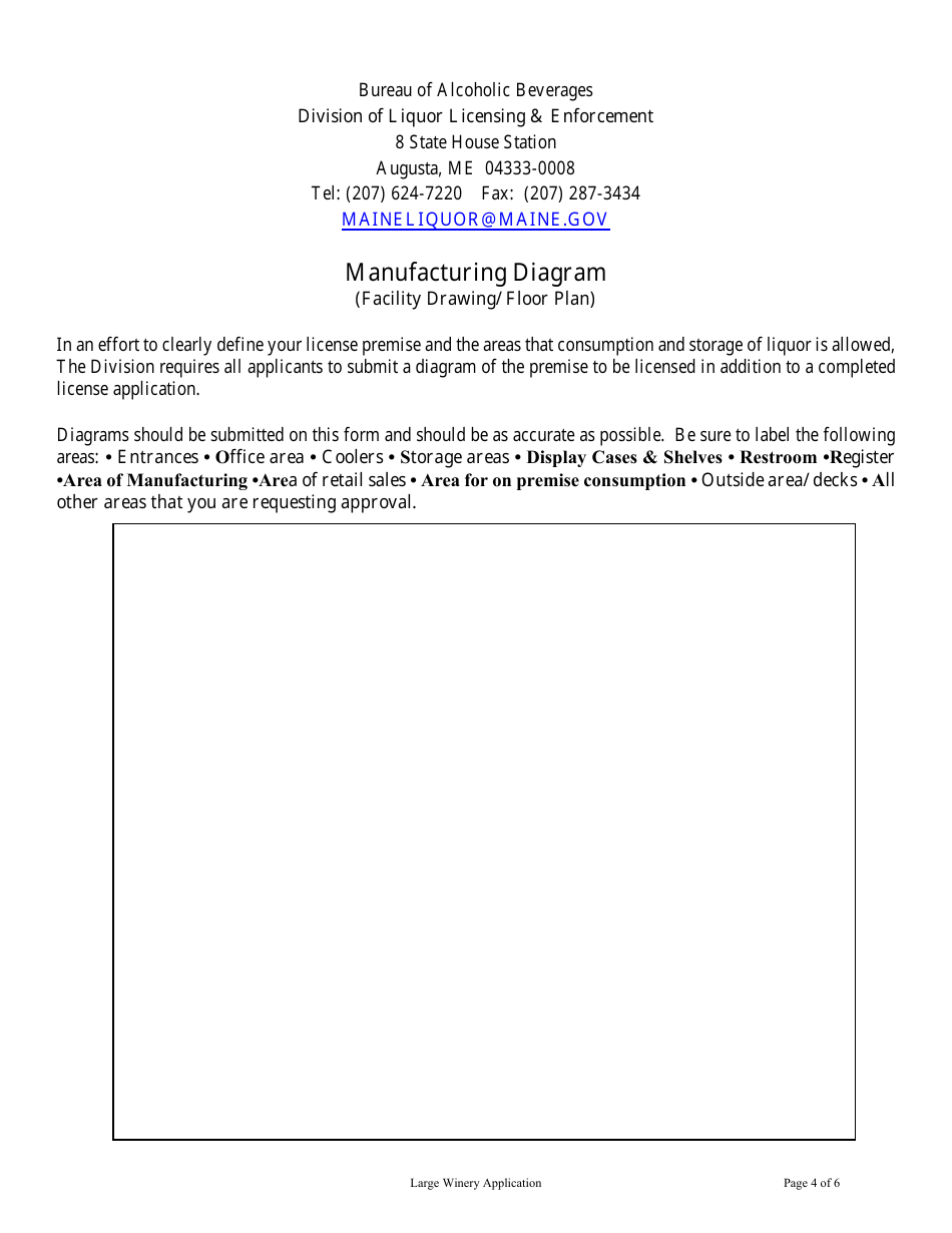 Application for Large Winery - Maine, Page 4