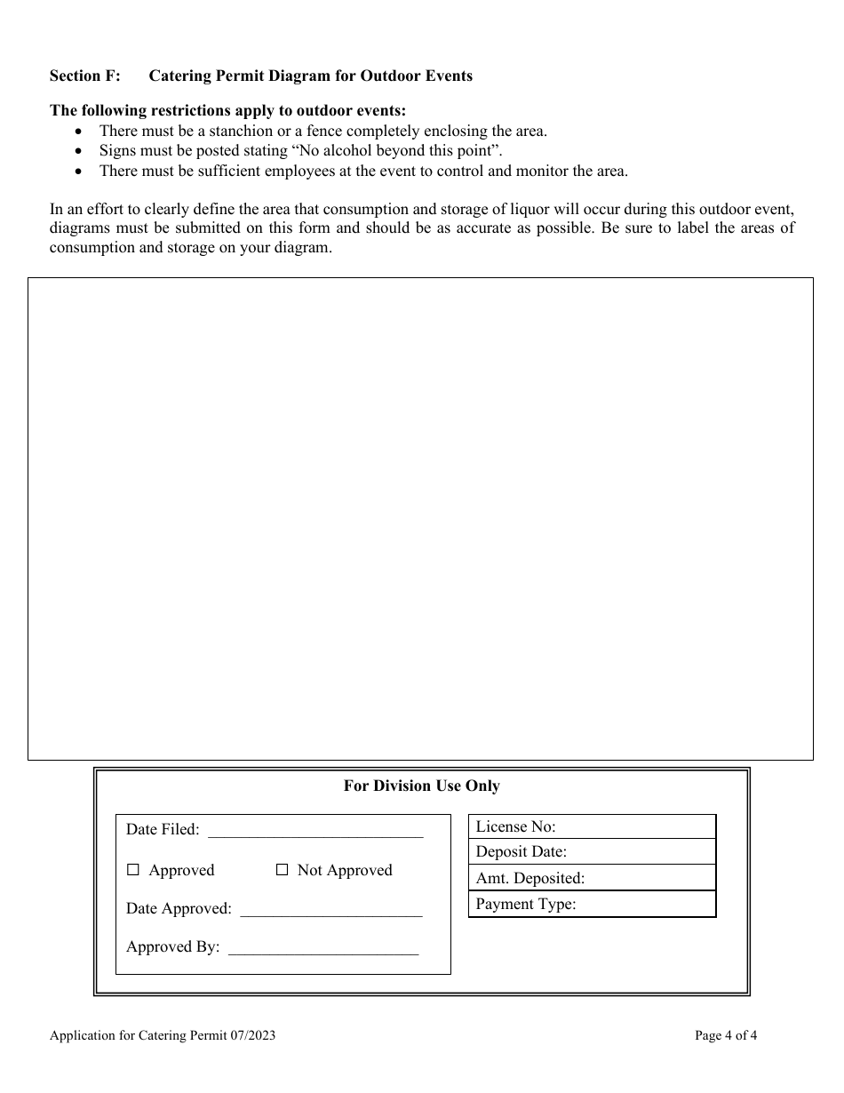 Application for a Catering Permit - Maine, Page 5