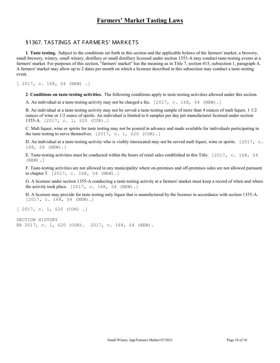 Application for Small Winery - Maine, Page 10