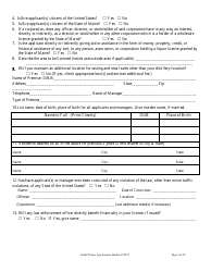 Application for Small Winery - Maine, Page 2