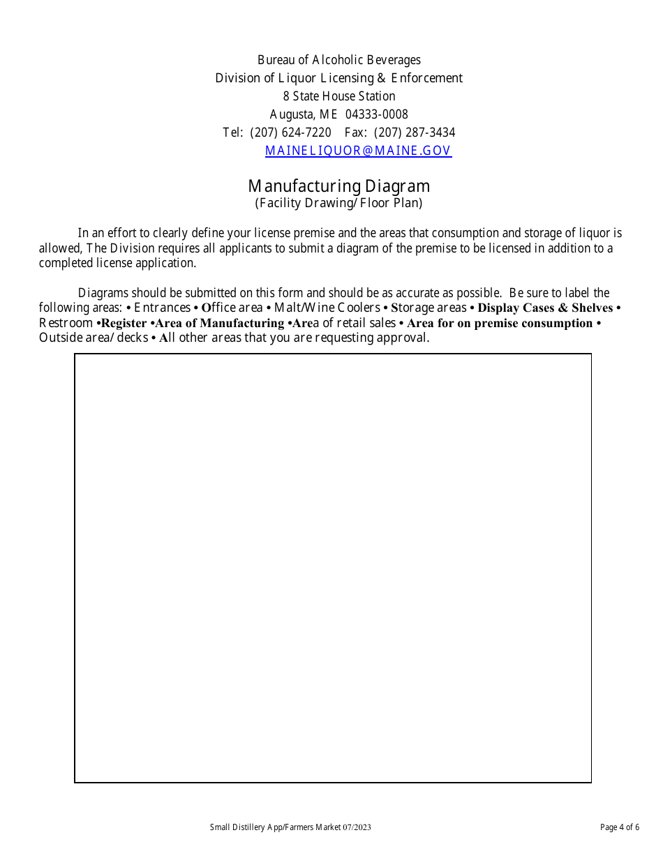 Application for Small Distillery - Maine, Page 4