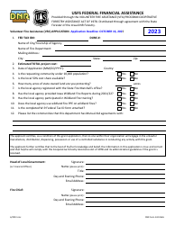 Document preview: DNR Form 542-0665 Usfs Federal Financial Assistance - Iowa, 2023