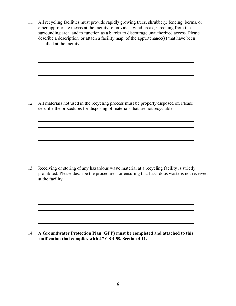 West Virginia Recycling Activity Notification - West Virginia, Page 6