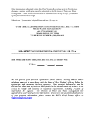 West Virginia Recycling Activity Notification - West Virginia, Page 8