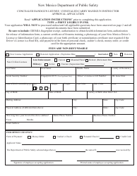 Concealed Handgun License/Concealed Carry Handgun Instructor Approval Application - New Mexico, Page 5