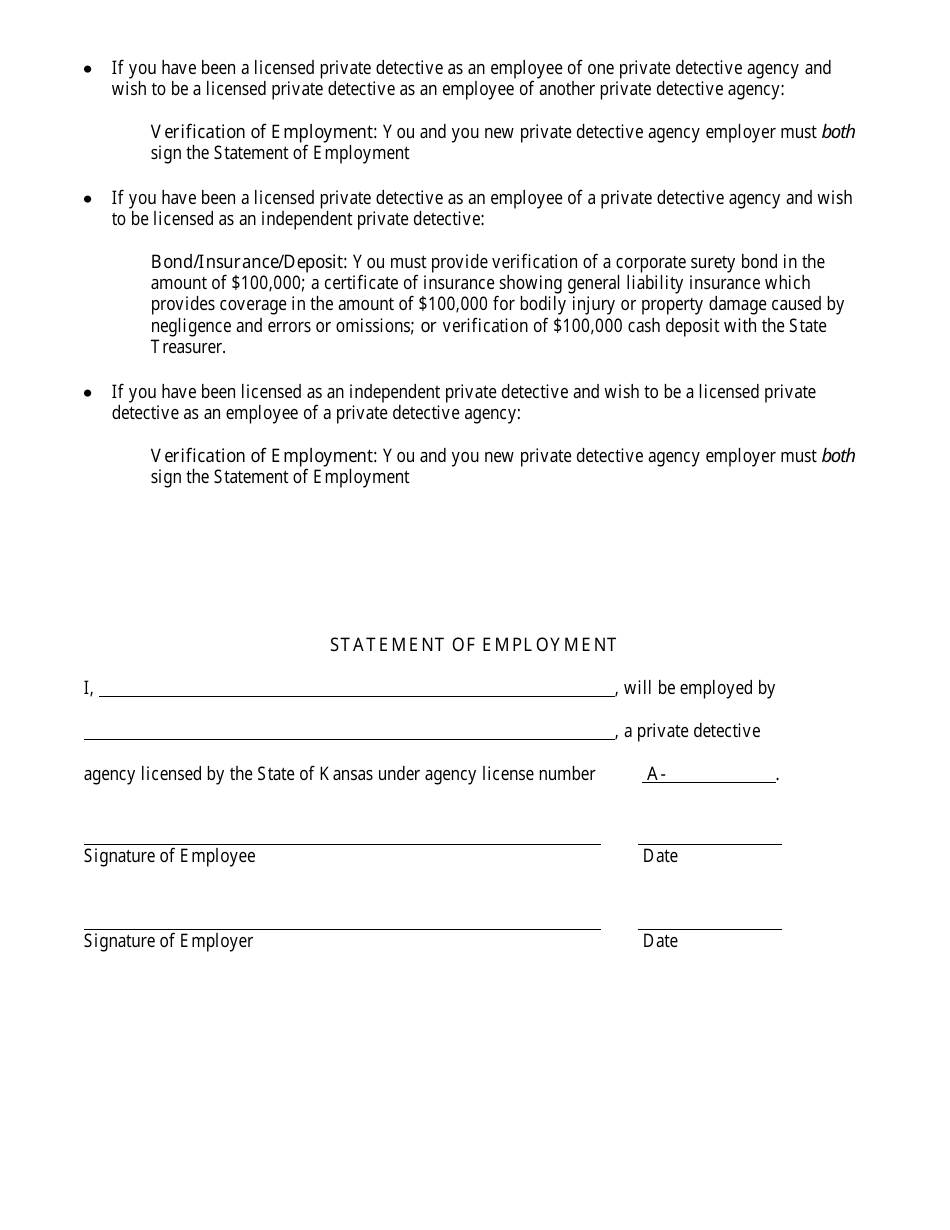 Change of Status Form - Kansas, Page 2
