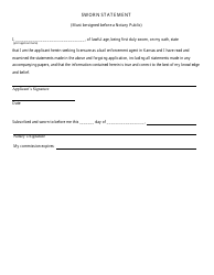 Bail Enforcement Agent Initial Application - Kansas, Page 8