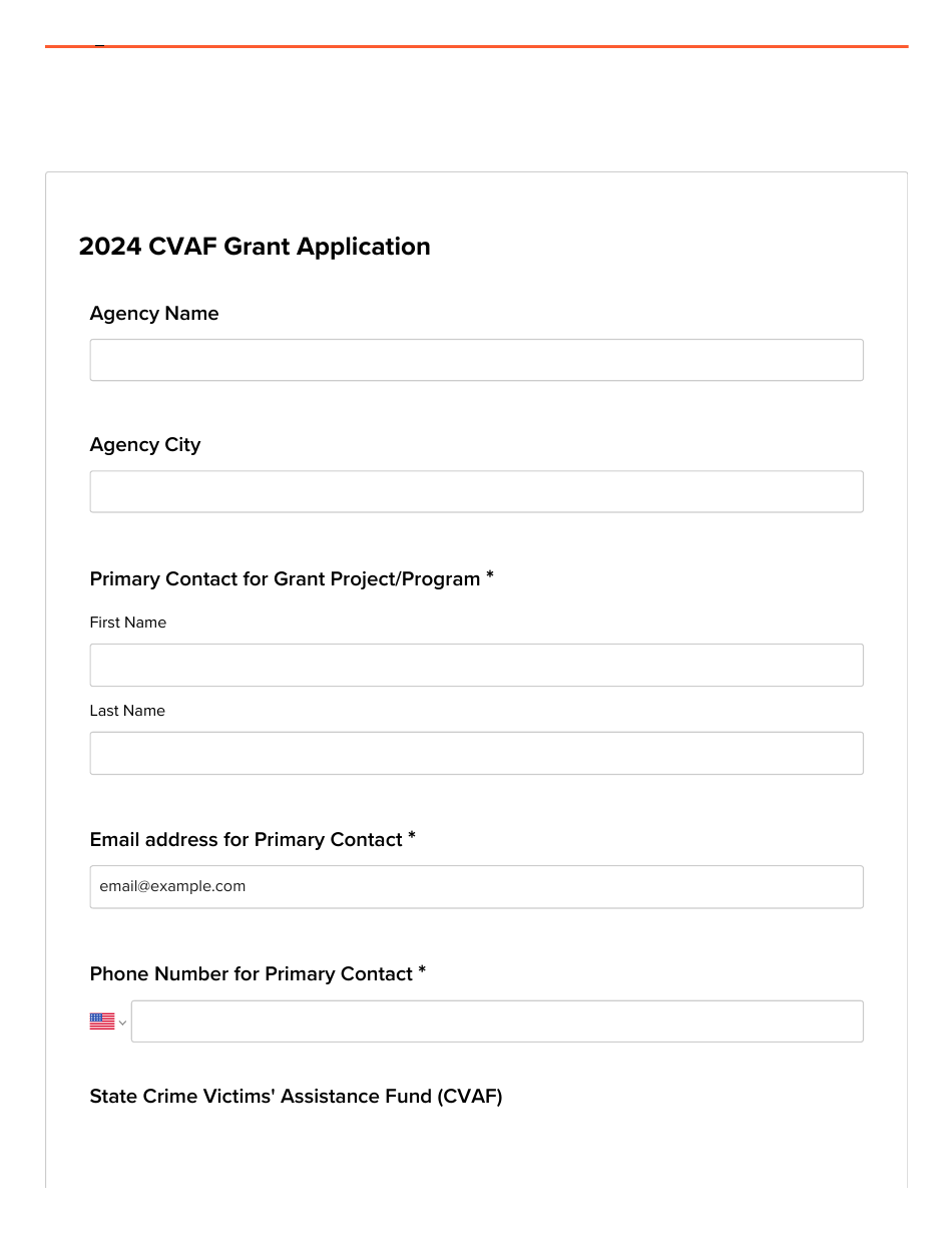 Cvaf Grant Application - Kansas, Page 1