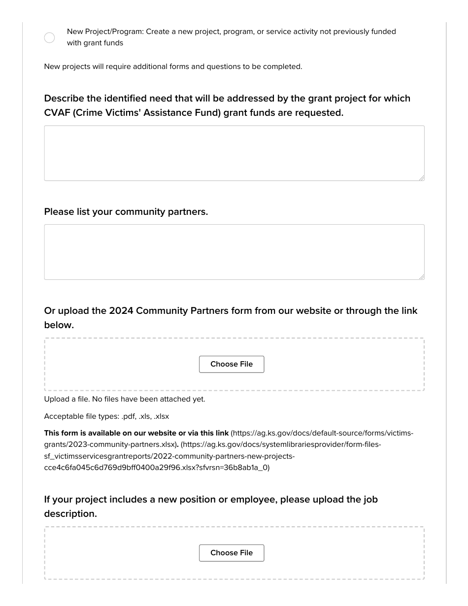 Cvaf Grant Application - Kansas, Page 3