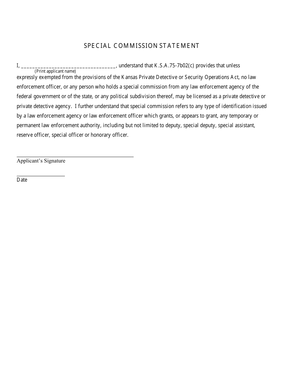 Private Detective - Initial Application - Kansas, Page 10